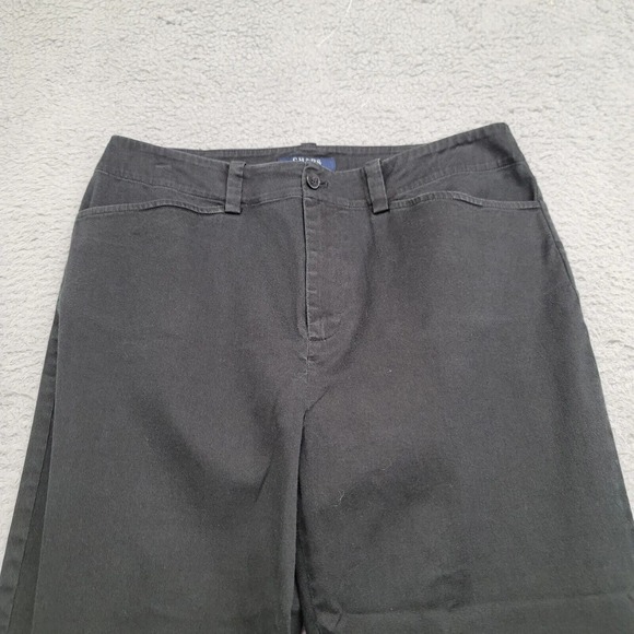 Chaps Pants Womens 4 Black Straight Dress Slacks Casual Flat Front Pockets Work - Picture 2 of 11